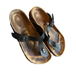 Birkenstock Black Gizeh Sandals, size 40